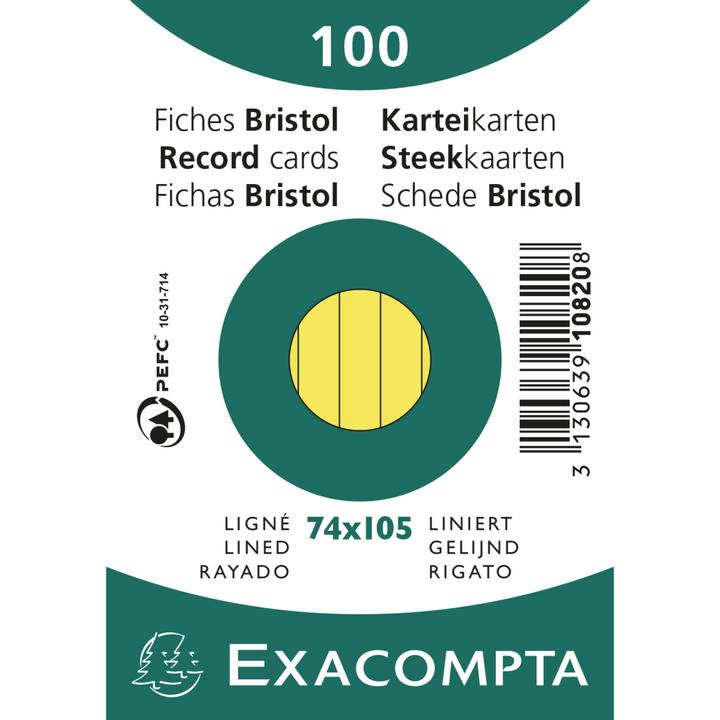 Immagine prodotto Exacompta Schede di valutazione (74 x 105 mm, 205 g/m², 100 x)