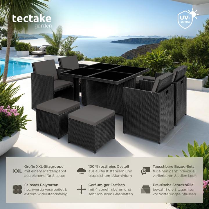Image du produit tectake Salon de jardin MANHATTAN (100 cm)