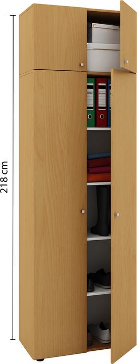 Image du produit VCM Armoire polyvalente en bois série Vandol avec portes battantes (70 x 40 cm)
