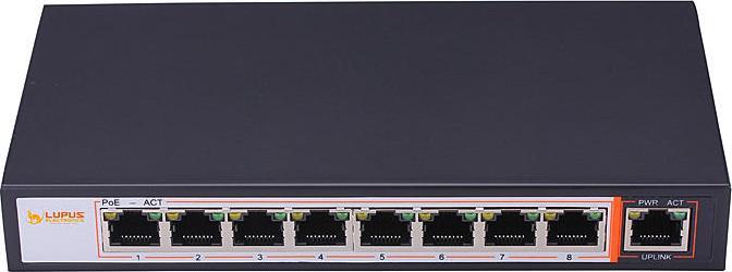 Actual product image Lupus-Electronics 10 Channel Gigabit PoE Switch (10 Ports)