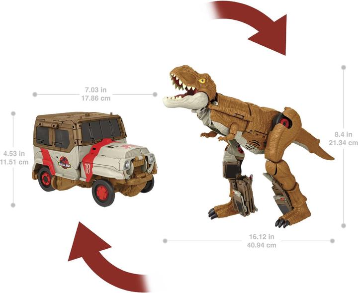 Image du produit Jurassic World Fierce Changers™ Chase 'N Roar Tyrannosaurus Rex