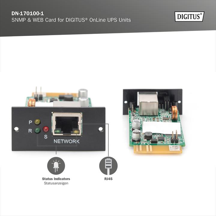 Produktbild Digitus SNMP-Karte V2.0, für OnLine USV-Anlagen DN-170xxx