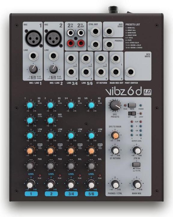 Immagine prodotto LD Systems Console di missaggio a 6 canali VIBZ 6 D
