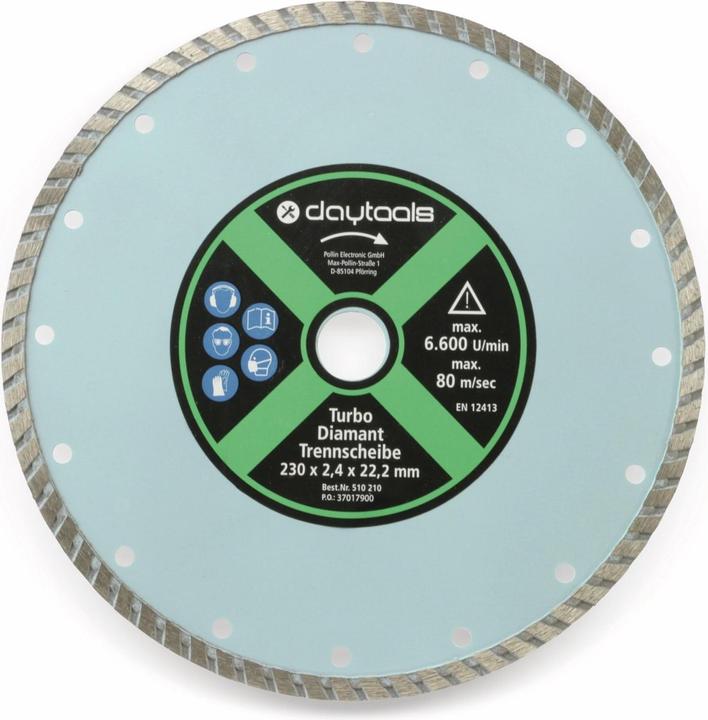 Produktbild Daytools Diamant-Trennscheibe mit Turborand, 230 mm