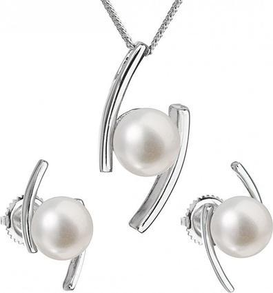 Evolution Group Set of Silver Jewelry with Genuine Pearls Pavon 29039.1