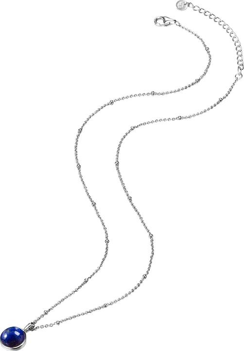 Immagine prodotto Glanzstücke München Catena da donna in argento lapislazzuli 40,0 cm di base + 5,0 cm di estensione - 11034 (Argento, 40 - 45 cm)