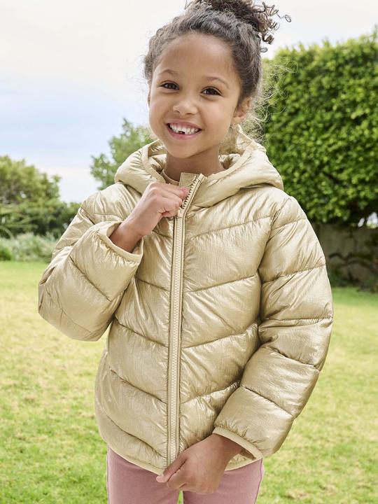 Produktbild Vertbaudet Glänzende Mädchen Light-Steppjacke mit Kapuze, Recycling-Polyester (122)
