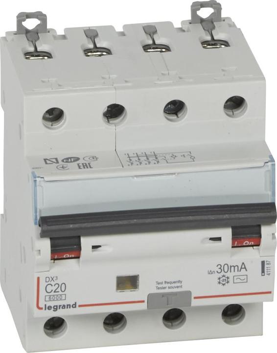 Legrand Interrupteur différentiel 4P 20A C 0,03A Type (411187)