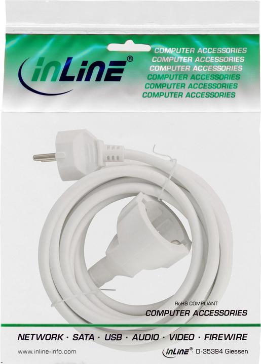 Actual product image InLine Protective contact extension ST / BU (7 m, CEE 7/7)