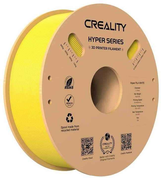 Actual product image Creality Hyper PLA - 1.75mm - 1kg (PLA, 1.75 mm, 1000 g, Yellow)
