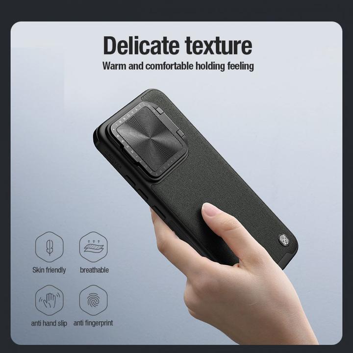 Produktbild Nillkin CamShield Prop Leder-Magnethülle für Xiaomi 14 Pro – Schwarz (Xiaomi 14 Pro)
