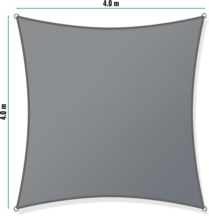 Image du produit Toboli Voile d’ombrage Carrée 4x4m Protection Vent Soleil UV 30+ Auvent Jardin Patio Extérieur