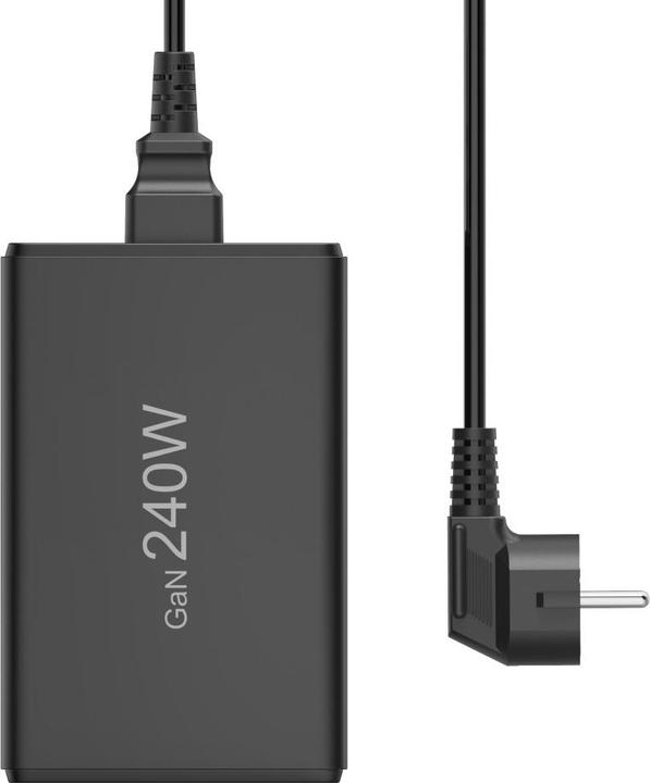 Produktbild Hama Ladestation 5 Ports, GaN, Schnellladegerät, 4xUSB-C, 1xUSB-A, PD, 240 W, SW (240 W)