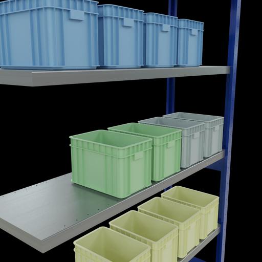 Produktbild Schulte Lagertechnik Stecksystem Anbauregal MULTIplus250 mit Längenriegel