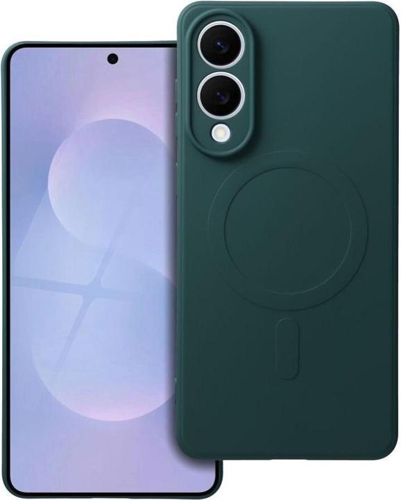 Image du produit 4Kom Back panel cover OEM SILICONE MAG COVER case compatible with MagSafe for SAMSUNG S25 Edge dark green (Samsung Galaxy S25 Edge)