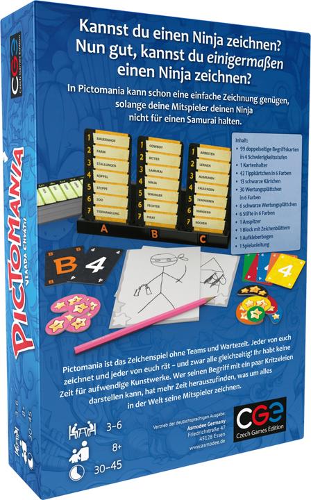 Produktbild Czech games edition CZ102 - Pictomania, Kartenspiel, für 3-6 Spieler, ab 8 Jahren (Deutsch)