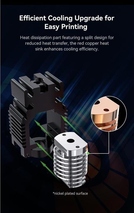 Image du produit Creality Élément chauffant Ender 3v3 (SE/KE) Kit de buse à remplacement rapide (Tube de grenaillage)