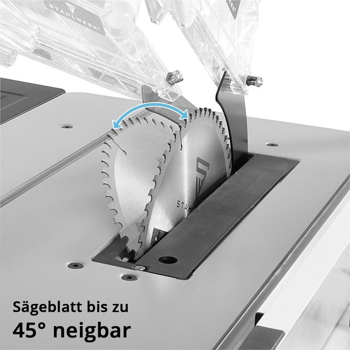 Actual product image Stahlwerk TKS-1800 ST circular table saw with 1,800 watts and 5,000 rpm