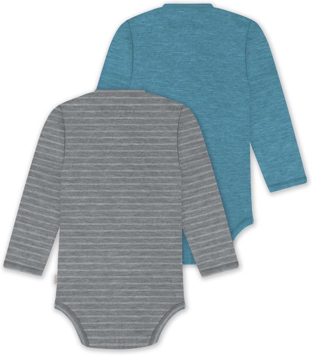 Immagine prodotto Normani Confezione da 2 body biologici a maniche lunghe in lana merino per bambino e bambina - 9353 (68)