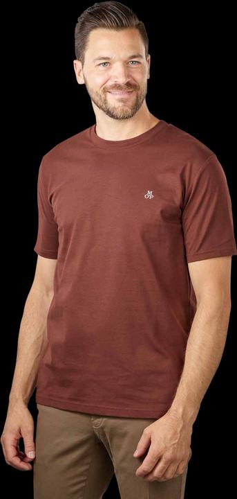 Immagine prodotto Marc O'Polo Short Sleeve T-Shirt Ribbed Collar Crimson Brown (XL)
