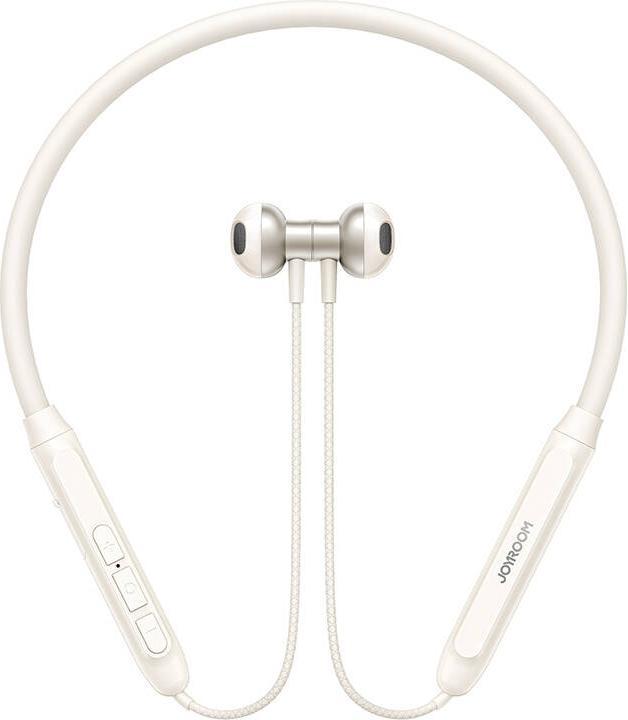Produktbild Joyroom Magnetic Bluetooth Headphones Sport Neckband Earplugs 14.2mm - White (ANC, 30 h, Kabellos)