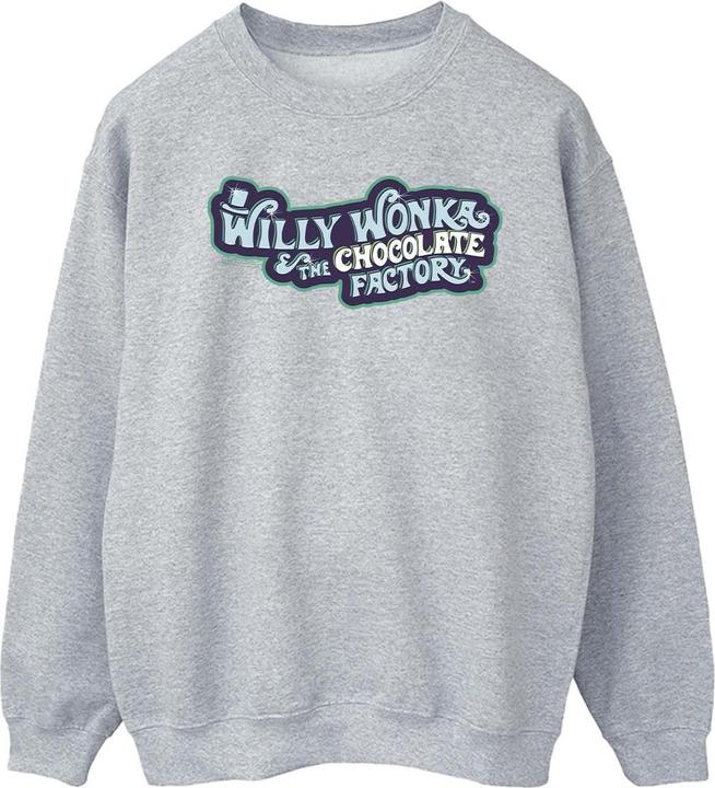Actual product image Willy Wonka & the Chocolate Factory Mens Chocolate Factory Logo Sweatshirt (XXL)