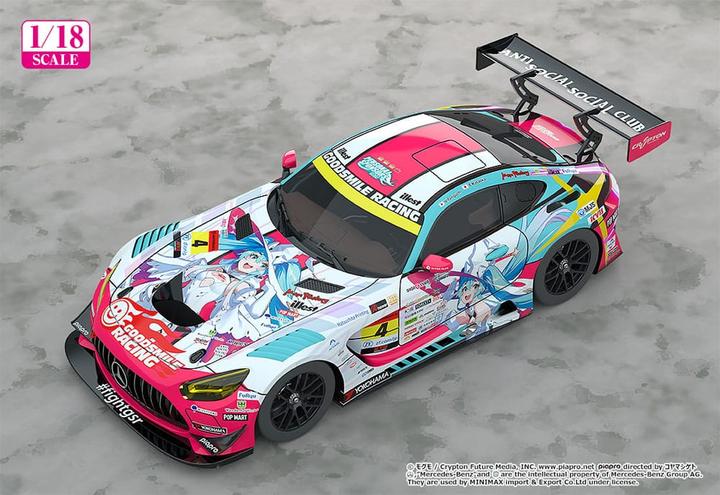 Actual product image Good Smile Company Hatsune Miku GT Project vehicle 1/18 Hatsune Miku AMG 2024 Season Opening Ver. 26 cm