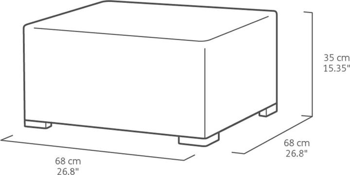 Actual product image Allibert California stool capc +PC-sand 004 121X72X11CM