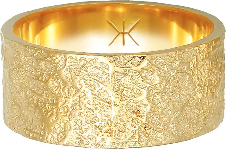 Image du produit Kuzzoi Bague Hommes Bandeau Structure Organique 925 Argent (54, Argent 925)