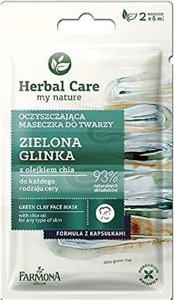 Farmona Grüne Tonerde Gesichtsmaske mit Chiaöl für jeden Hauttyp Herbal Care my Nature 2 x 5 ml /