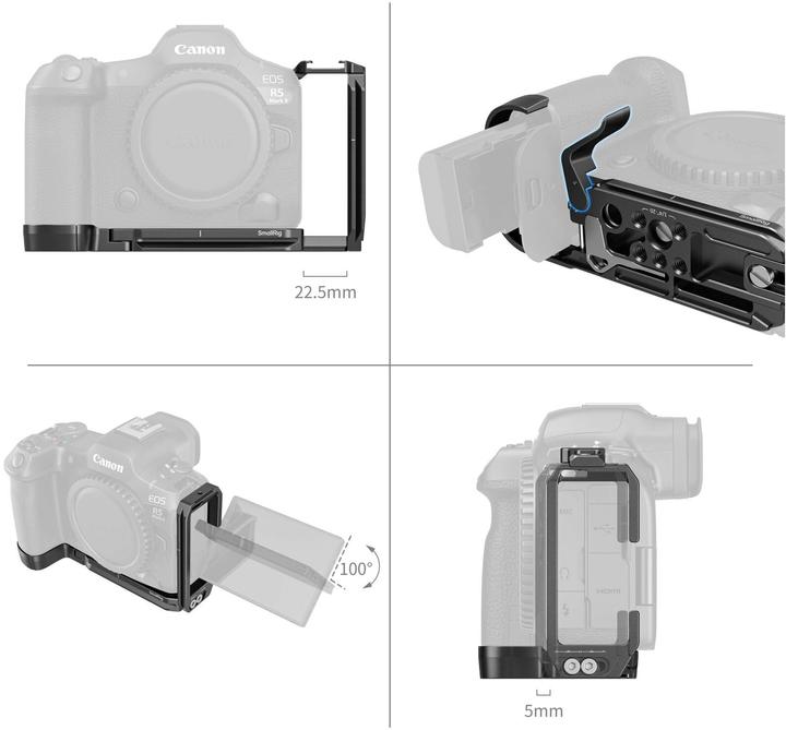 Image du produit SmallRig Plaque de montage en L pour Canon EOS R5 Mark II