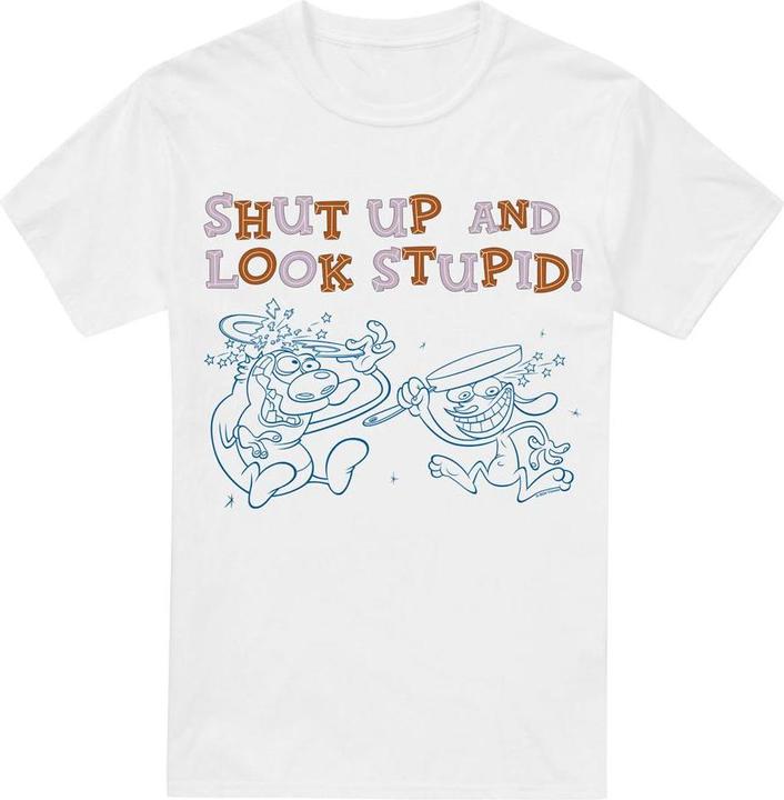 Image du produit Ren & Stimpy - T-shirt SHUT UP AND LOOK STUPID! - Homme (S)