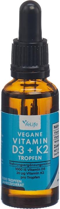 Image du produit VeLife D3 K2 vegan gouttes (1 pièce(s), Gouttes, 83 g)