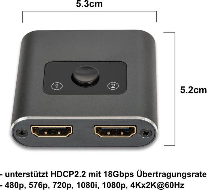 Immagine prodotto Hermex Commutatore HDMI Distributore HDMI Commutatore HDMI 4K@60Hz bidirezionale