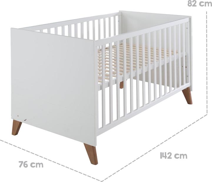 Produktbild Roba Kinderzimmerset Ole (Kinderkleiderschrank, Babybett, Wickelkommode)
