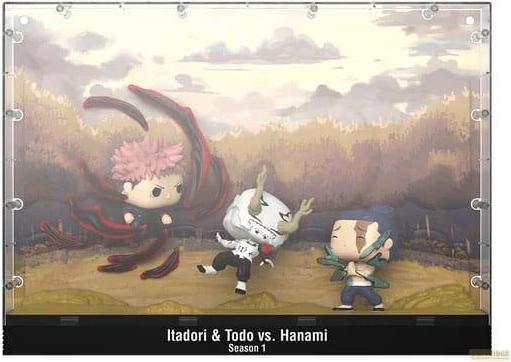 Actual product image Funko Jujutsu Kaisen POP Moments Vinyl Figures Itadori & Todo vs Hanami 9 cm
