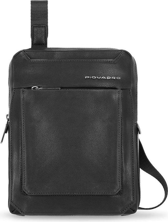Actual product image Piquadro Tallin, iPad Sleeve, Leather Crossbody Bag, Black, CA1816W108, 21 (IPad Pro 11)