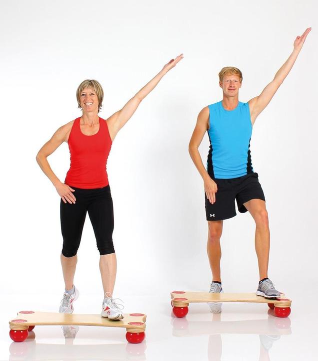 Productafbeelding Togu Balanza Ballstep Group, houtkleurig met rood