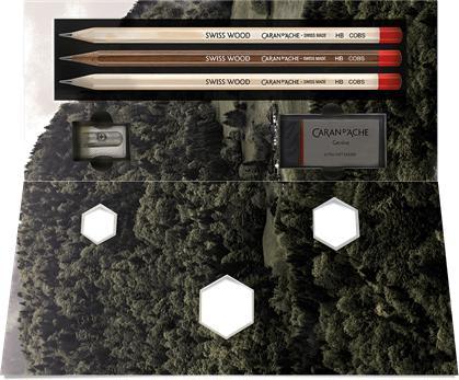 Image du produit Caran d'Ache Swiss Wood Geschenkset (HB, 3 x)