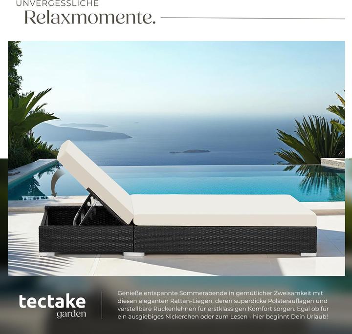 Produktbild tectake 2 Sonnenliegen (184 cm)