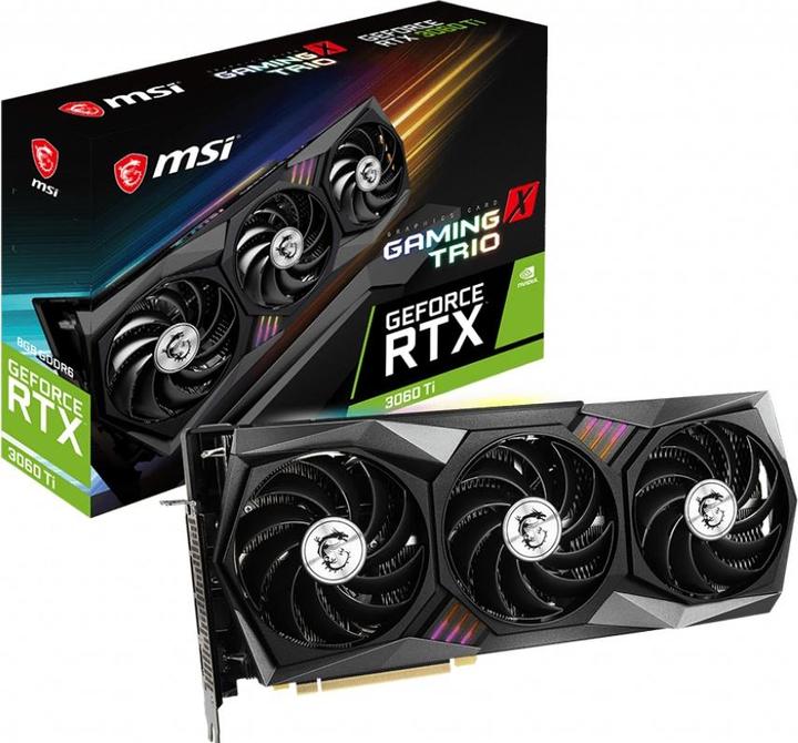 Actual product image MSI GeForce RTX 3060 Ti GAMING X TRIO (8 GB)