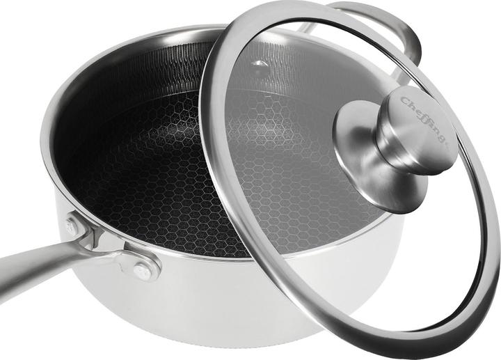 Actual product image Cheffinger Saucepan 20 cm - stainless steel (20 cm, Pot, Stainless steel)