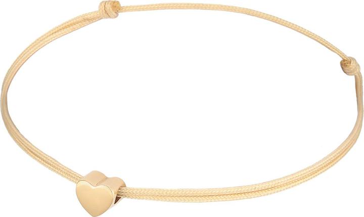 Actual product image Elli Bracelet Heart Love Trend Textile Bracelet 925 Silver (16 cm, Nylon, 925 sterling silver, No stone)