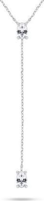 Brilio Silver - Long silver necklace with zircons NCL145W