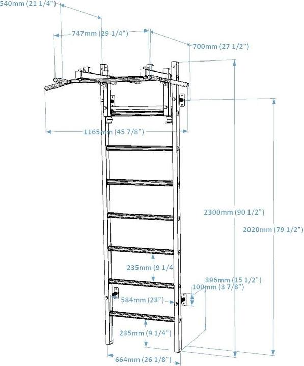 Actual product image BenchK Wall bars 231B