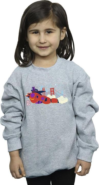 Actual product image Disney Girls Big Hero 6 Baymax Hiro Bridge Sweatshirt (128)