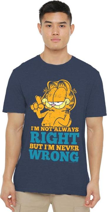 Actual product image Garfield Unisex Adult Never Wrong T-Shirt (XL)