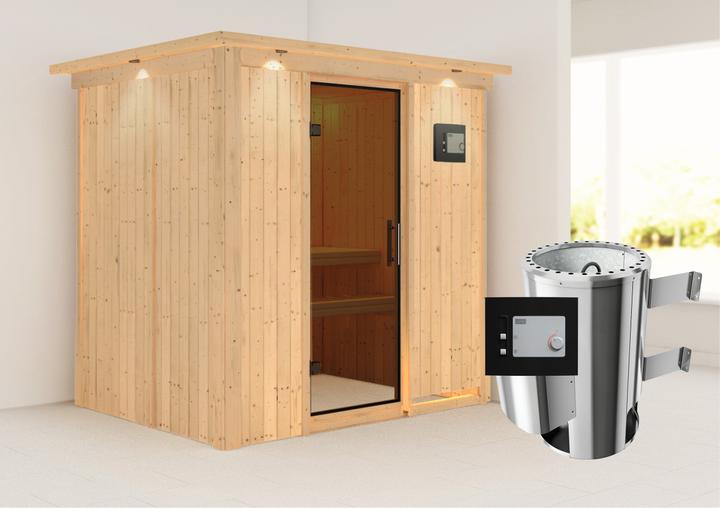 Immagine prodotto Karibu Fanja con corona sul tetto (Comando esterno Plug & Play da 3,6 KW)