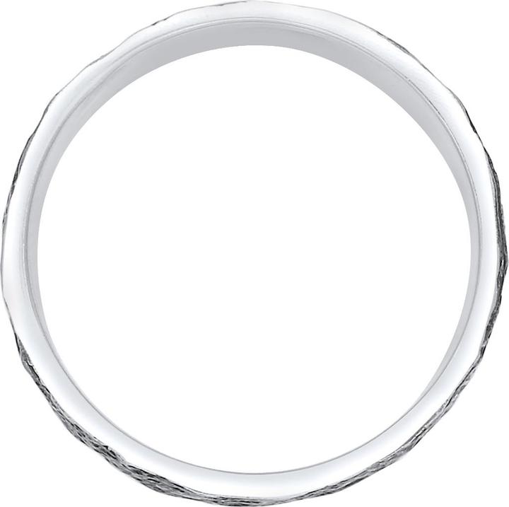 Image du produit Kuzzoi Bague Hommes Bandeau Structure Organique 925 Argent (54, Argent 925)