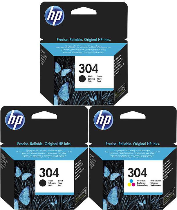 Produktbild HP 3x Original 304 Tinte Patronen DESKJET 2620 2630 2633 3700 3720 3730 3732 Set